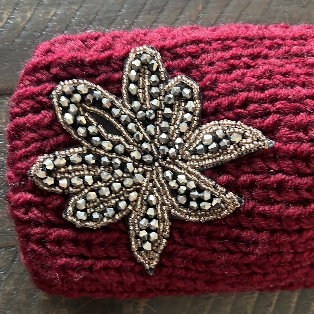 Burgundy Embellished Headband - Picture 2 of 5